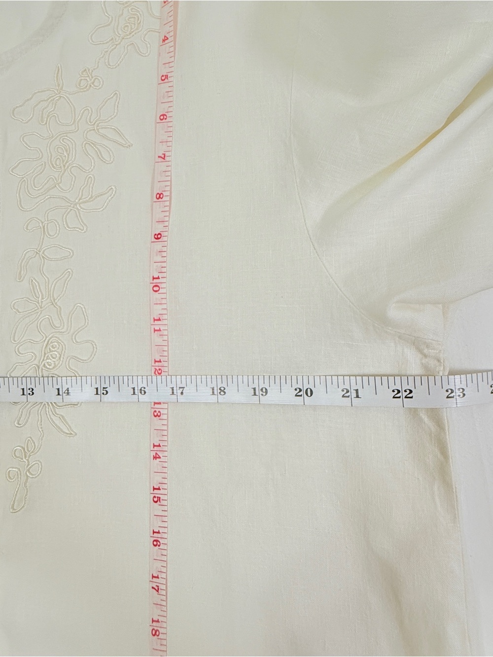 Cream Embroidered Button-Front Blouse - Picture 12 of 14